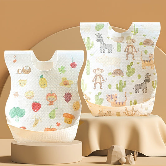10pcs Disposable Baby Bibs for 3 Months Random Style