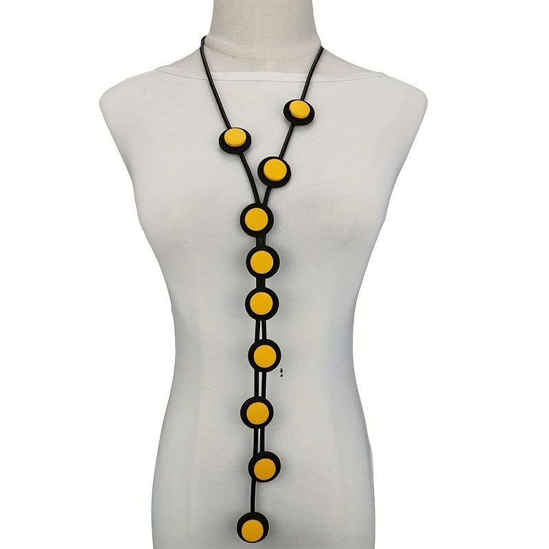 Y Shaped Long Pendant Necklace Bohemian Accessories Party Clothing Neck Jewelry