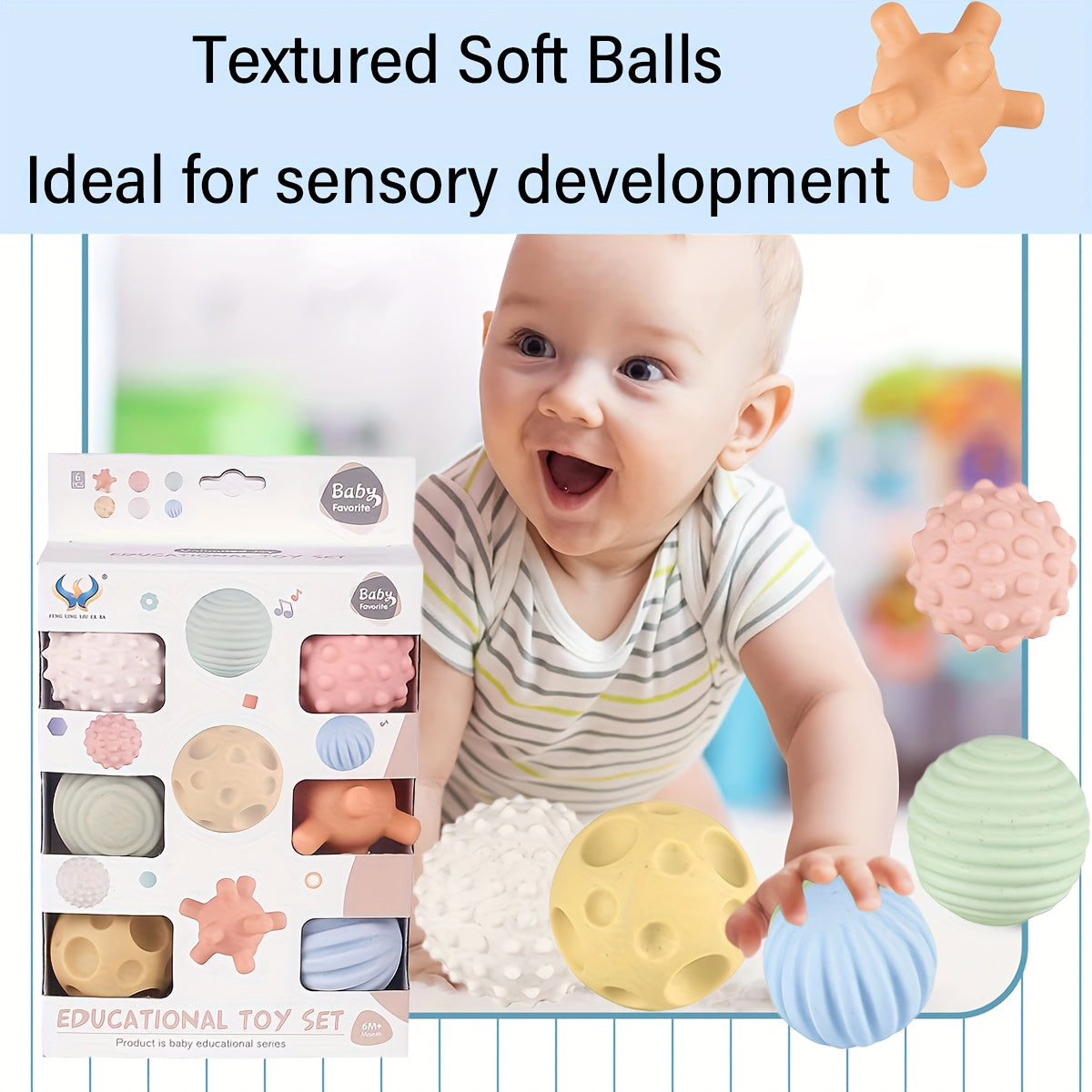 Textured Soft Balls Safe Squeeze Ball Easy to Grip Youngsters Bath Squeeze Massa