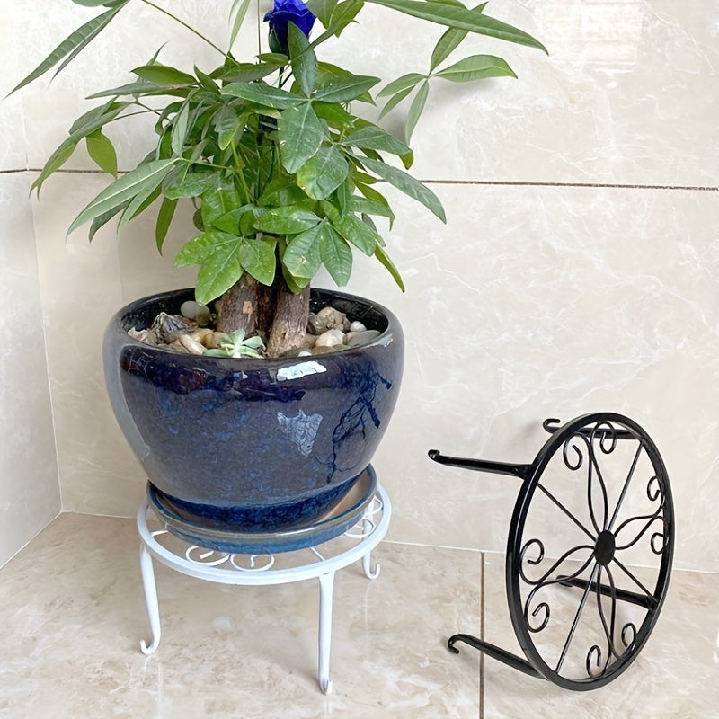2pcs Metal Rustproof Iron Plant Stand Indoor Outdoor Garden Planters Pots