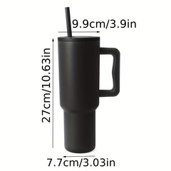 40oz Tumbler Handle & Straw Lid Insulated Cup Stainless Steel Travel Mug