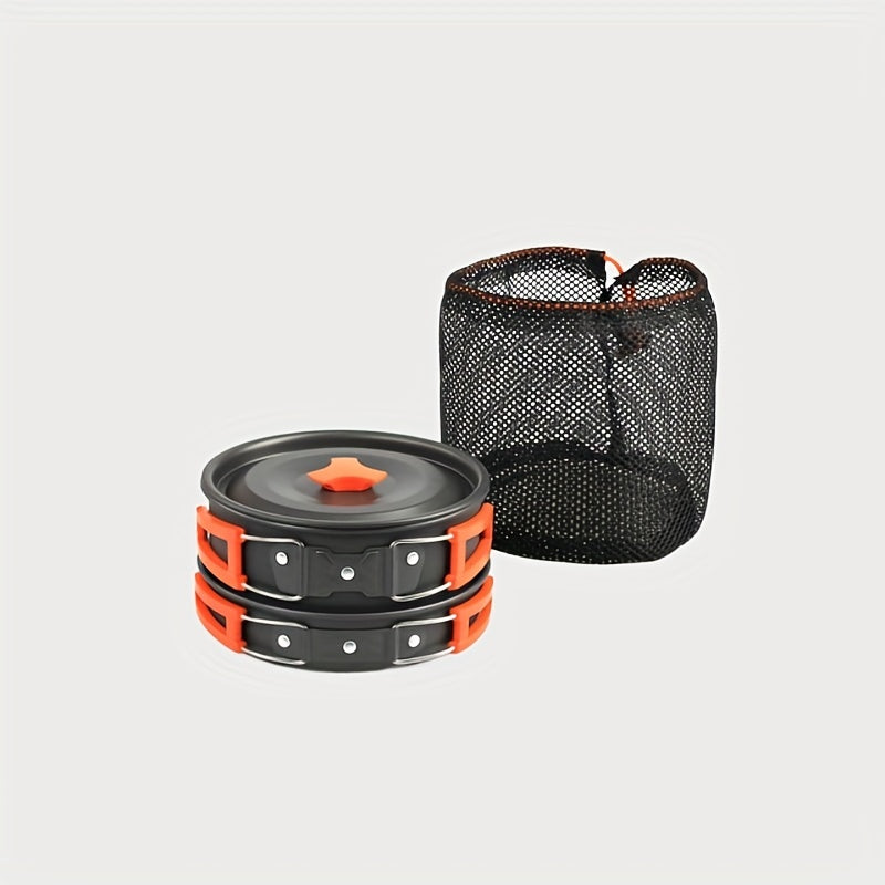 Outdoor Camping Cookware Kit Aluminum Teapot Pan Pot And Lid Set