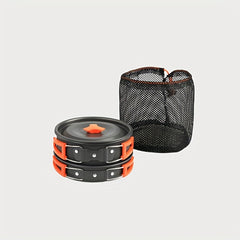 Outdoor Camping Cookware Kit Aluminum Teapot Pan Pot And Lid Set