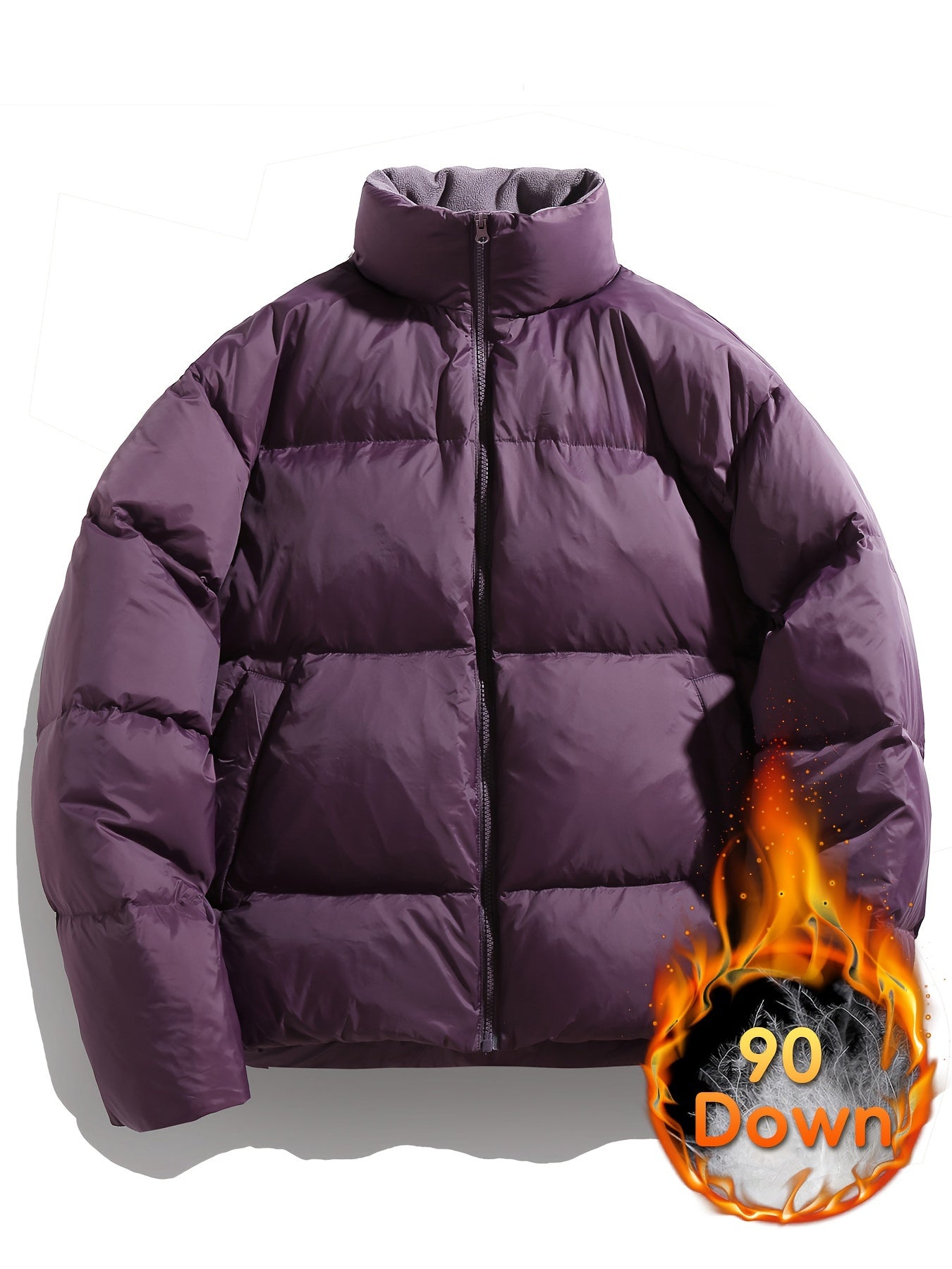 Women's Loose Winter Puffer Jacket Stand Collar