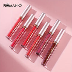 6-color Matte Velvet Lipstick Set Long Lasting Liquid Tint for Women