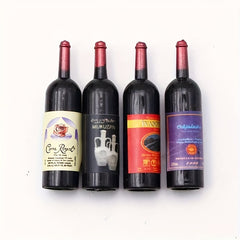 10 Mini Resin Wine Bottles for Dollhouse Crafts