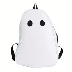 Ghost Shape Large Capacity Backpack PU Leather Textured School Backpack