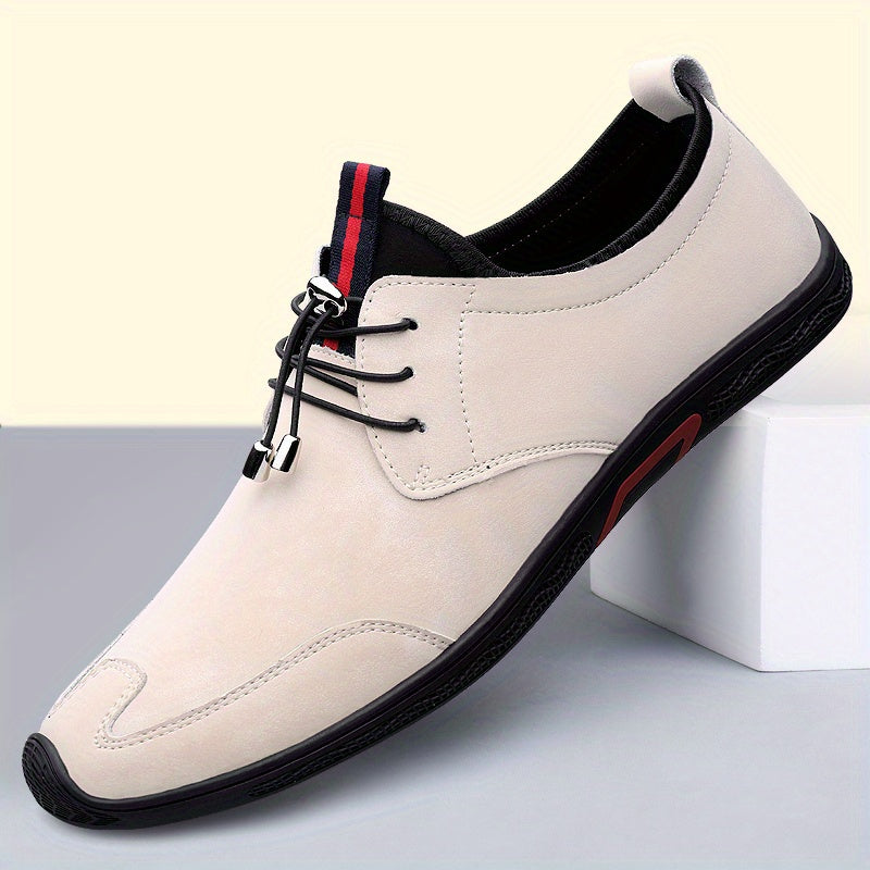 Men's Leather Slip-On Loafers w/ Draw String - Assorted Colors