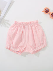 Toddler Girls Cotton Ruffle Trim Shorts Kids Summer Clothes