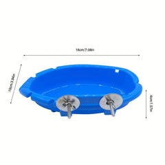 Bird Feeding Water Bath Hanging Bowl Birdbath Toy
