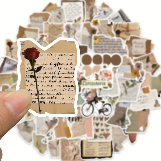 50pcs Brown Skateboard Stickers Waterproof Decals for Refrigerator Notebook Phon