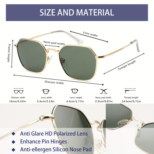 Polarized Sunglasses Vintage UV400 Anti Glare Coating