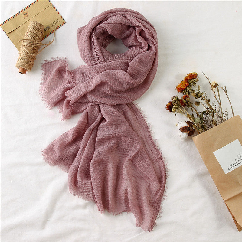 Plain Hijab Caps Scarf Polyester Wrap Elastic Shawls Soft Headband Snood