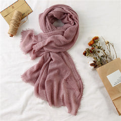 Plain Hijab Caps Scarf Polyester Wrap Elastic Shawls Soft Headband Snood