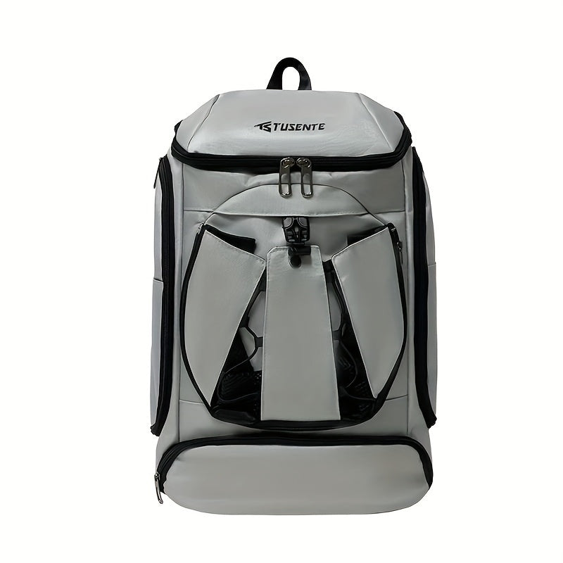Sport Backpack with Ball & Shoe Compartments Waterproof Oxford Cloth