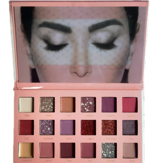 18 Colors Eyeshadow Palette Natural Matte Pearly Finish Multicolor Brown Coral