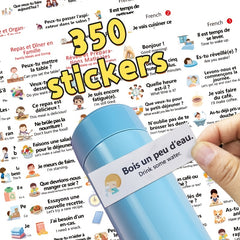 French Phrase Sticker Set 10 Sheets - Practical Conversations