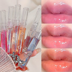 6 Colors Lip Plumping Lip Gloss Dewy Finish & Shimmer
