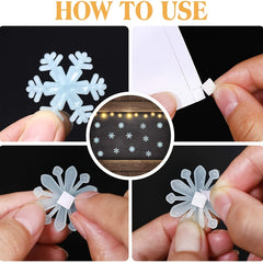 50pcs Glow in the Dark Snowflakes for Home Decor