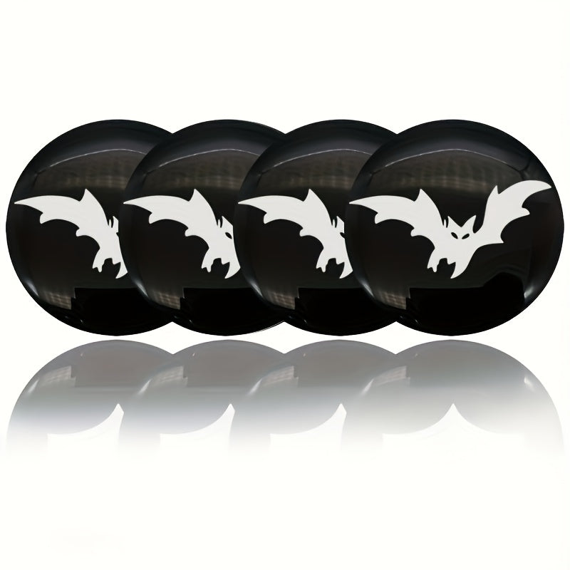 4pcs Bat Car Wheel Center Hub Cap Emblem Stickers Cover 56mm Car Accessories
