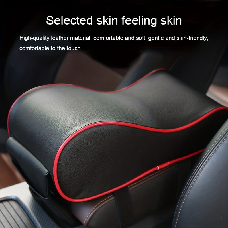 Car Armrest Box Pad Memory Foam Heightened Universal Leather Pad