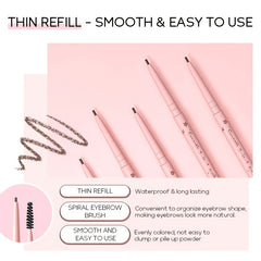 Waterproof Eyebrow Pencil Long Lasting Makeup Light Brown Dark Brown Grey