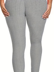 High Waist Honeycomb Peach Butt Leggings for Women