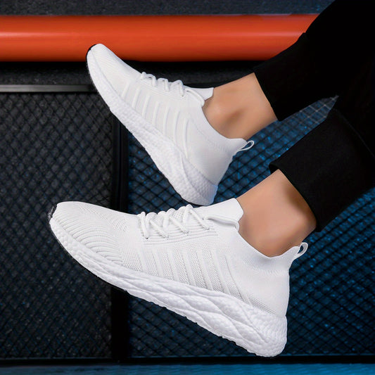 Women's Knitted Sports Shoes Lightweight Lace Up Running & Tennis Shoes