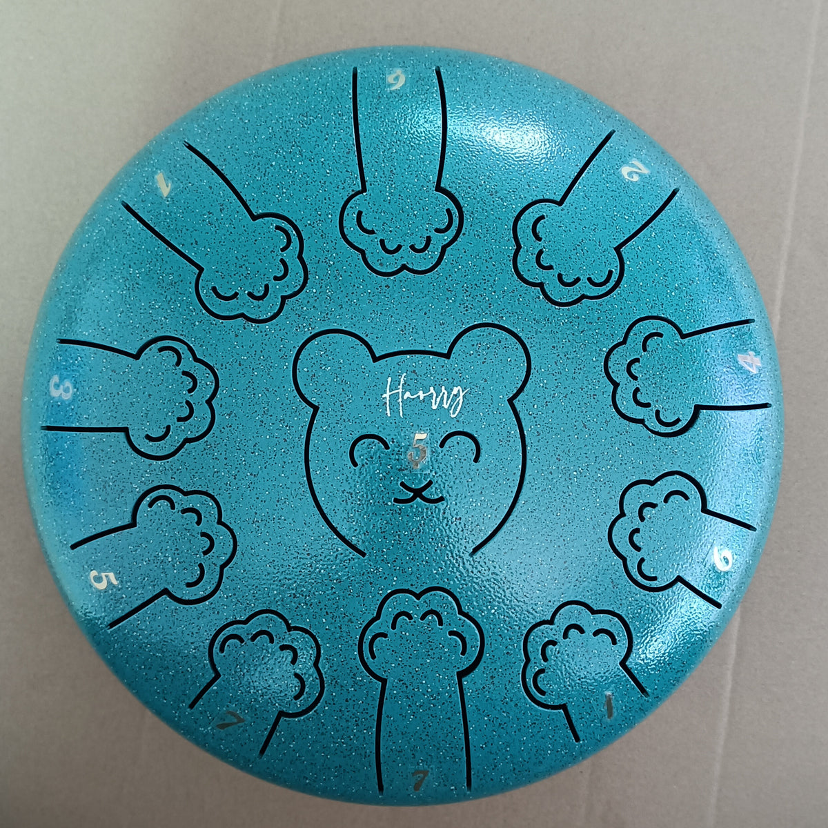 25cm 11-tone Panda Steel Tongue Drum Percussion Set