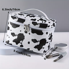 Cow Pattern Cosmetics Storage Bag Large Capacity Portable Toiletry Wash Bag