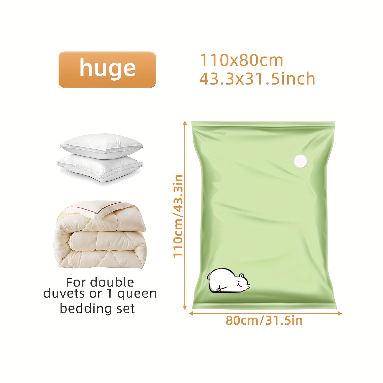 Vacuum Compression Storage Bag for Clothes Blankets Leggings