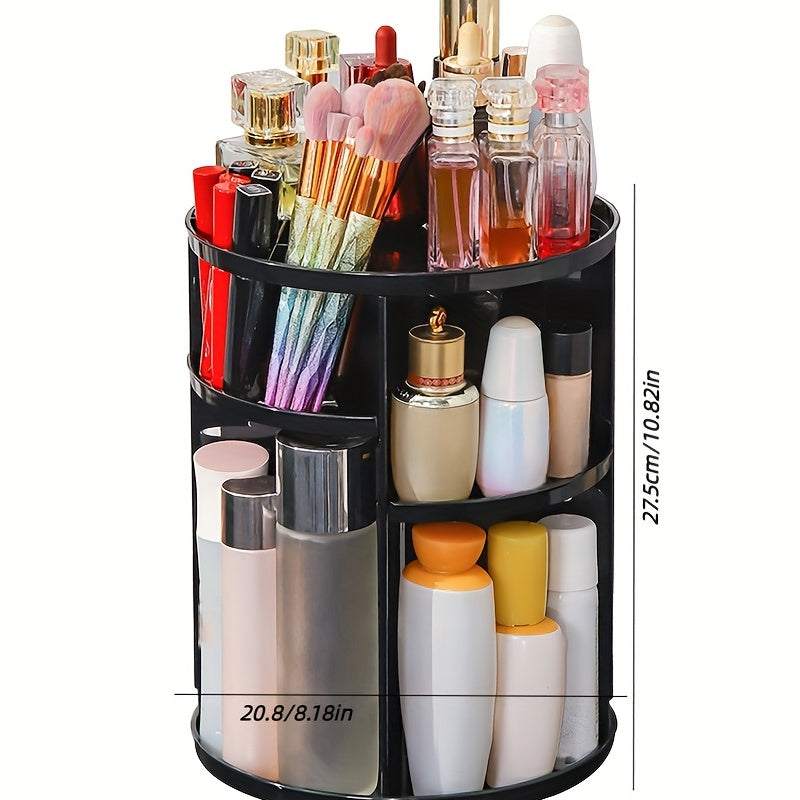 360 Rotating Makeup Organizer Spinning Bathroom Countertop Storage