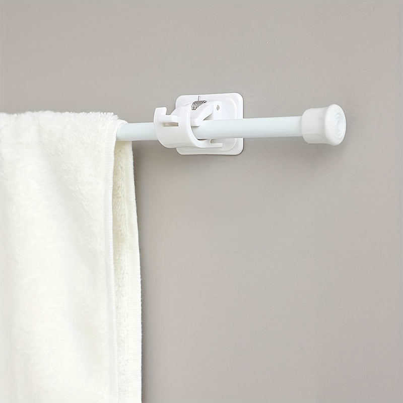 Telescopic Curtain Rod & 2 Curtain Hooks - Home Decor
