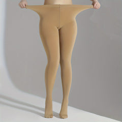  Solid High Rise Opaque Footed Tights