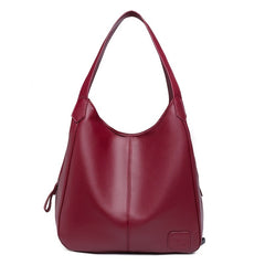 Stylish Faux Leather Tote Shoulder Bag with Zipper