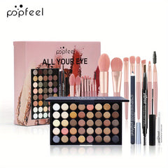 40-Color Eyeshadow Palette Set with Brushes for Stunning Makeup