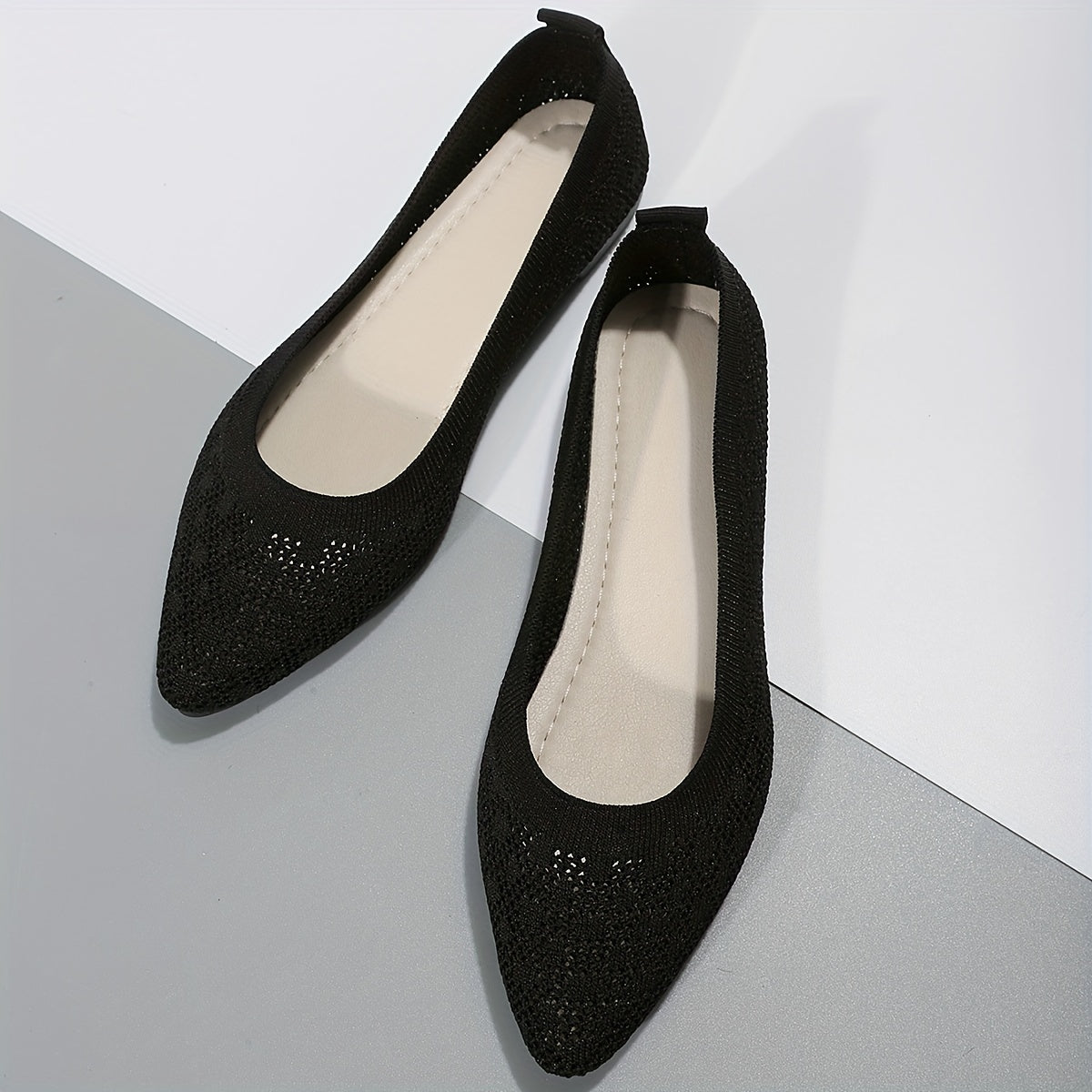 Women's Knit Flat Shoes Lightweight Slip On Shoes