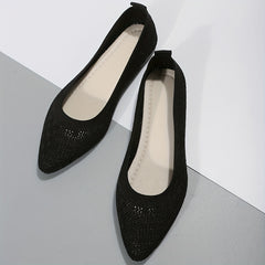 Women's Knit Flat Shoes Lightweight Slip On Shoes