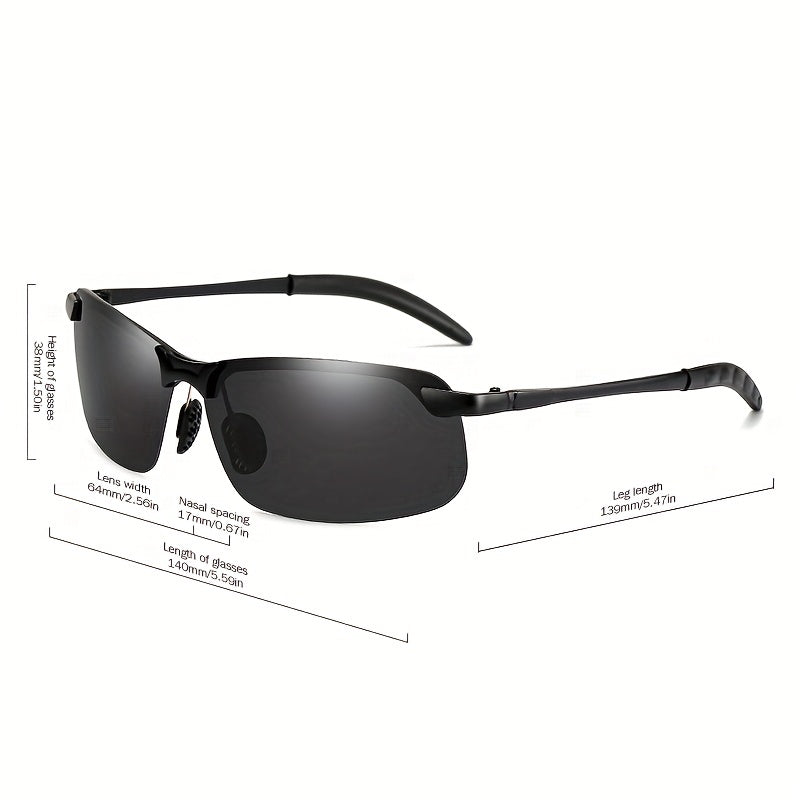 Men's Polarized Night Vision Sunglasses Driving Fishing Riding Sports Sunglasses