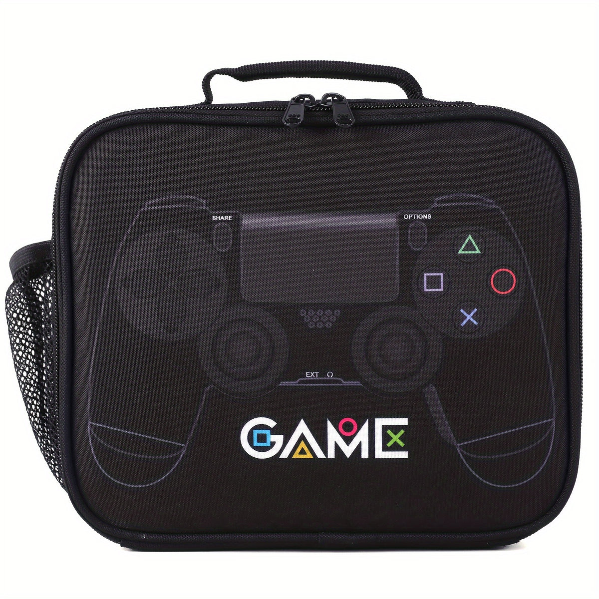Video Game Pattern Lunch Bag Insulated Mini Cooler Bag