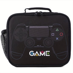 Video Game Pattern Lunch Bag Insulated Mini Cooler Bag