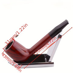 Resin Solid Wood Carved Smoking Tube Curved Handle Wooden Smoking Tube