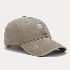 Sun And Moon Print Baseball Cap Retro Outdoor Sunshade Hat