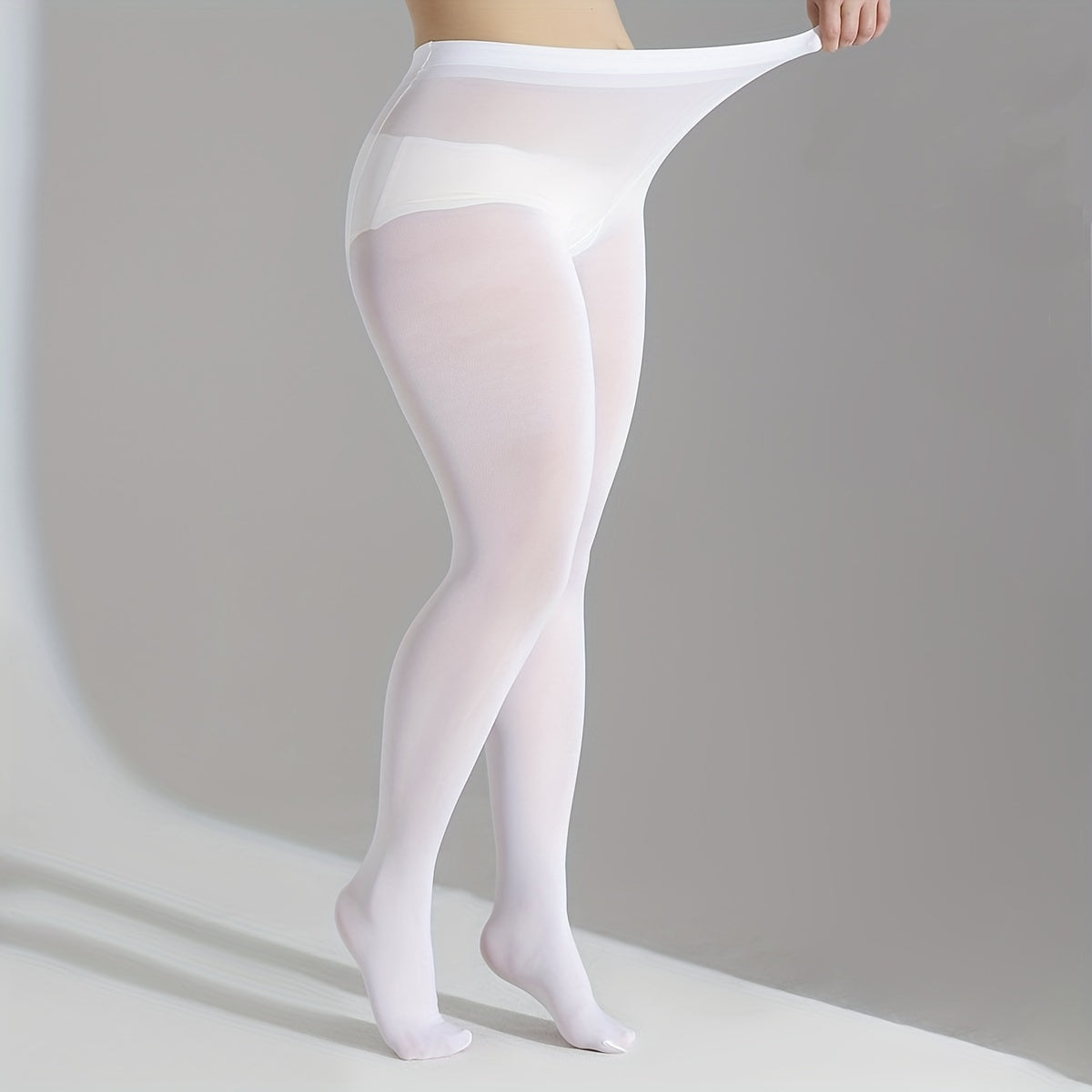  Women's 80D Plain High Rise Pantyhose