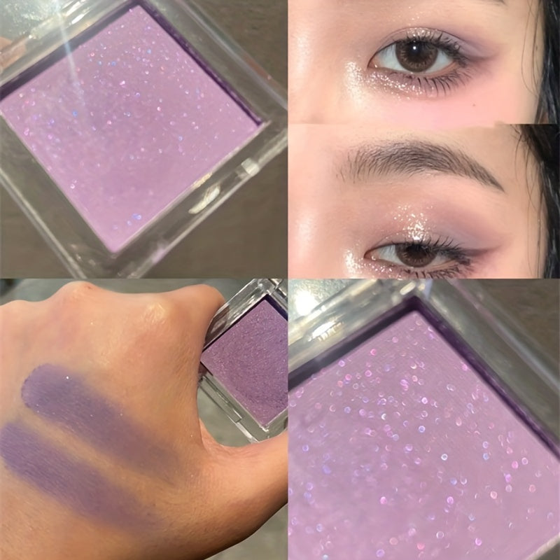 Green Cyan Monochrome Eyeshadow Compact Matte Shimmer Finish