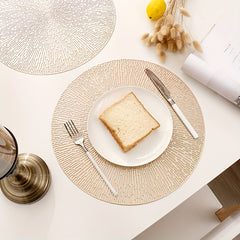 Golden Eye Of Heaven Pattern Placemats - Set of 6 - Round Hollow Design