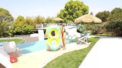 Ultra Thick Inflatable Water Slide Ring Swimming Ring