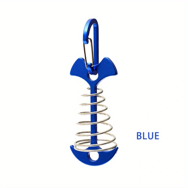 Aluminum Alloy Fishbone Ground Nails Stainless Steel Fixed Spring Hook