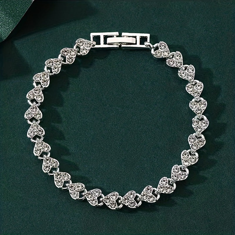 Tennis Bracelet Synthetic Gems Hand Jewelry Decor