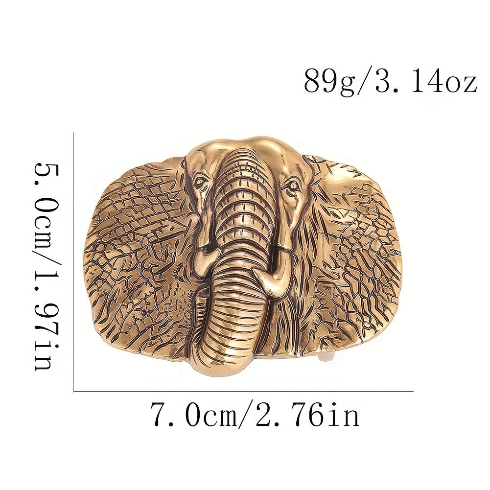 African Elephant Belt Buckle Western Cowboy Punk Hip Hop Belt Buckle